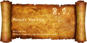 Mesch Verita névjegykártya